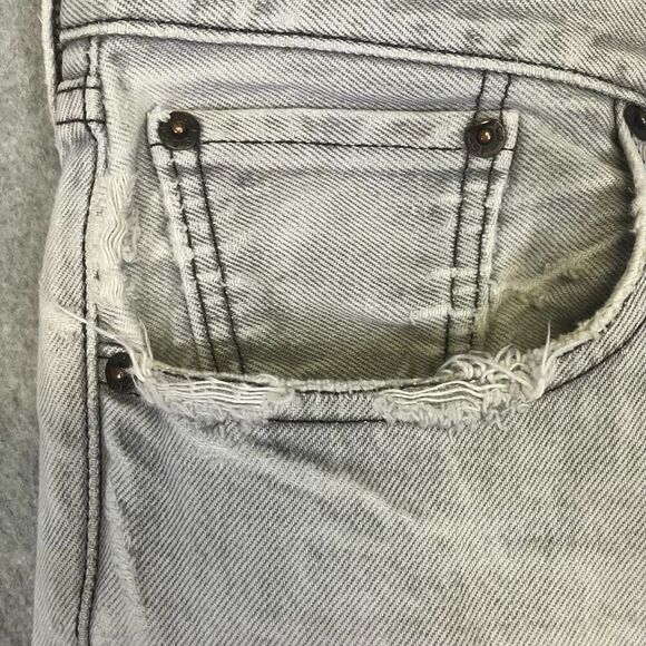 Levi's 501 Men's Size 42x30 Gray Straight Leg Jeans Relaxed - Picture 12 of 16